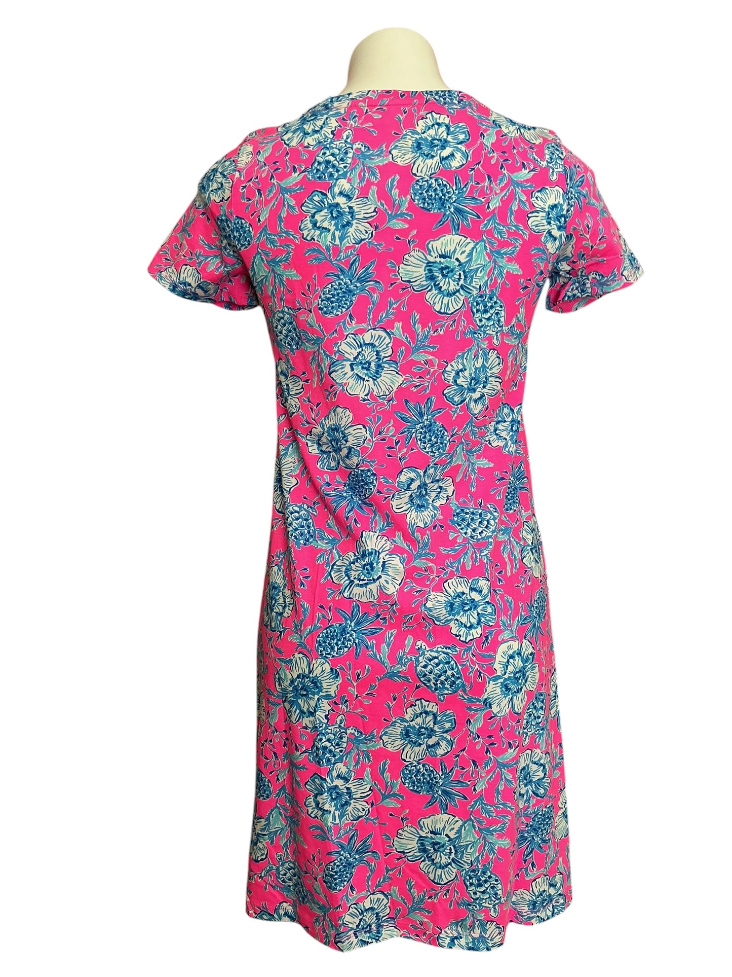 Lilly Pulitzer NWT Cody Short Sleeve Dress Roxie Pink Wave N Sea - Size XS