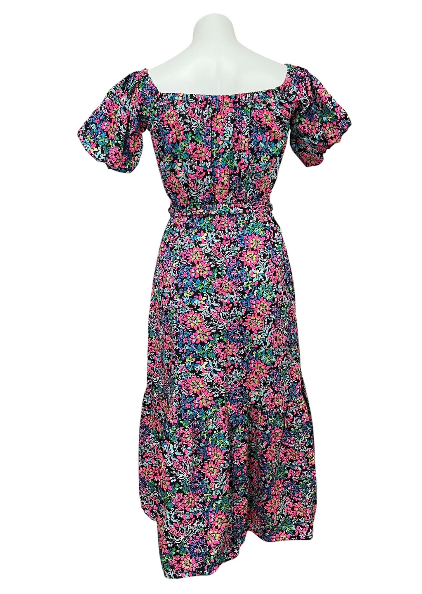Lilly Pulitzer Tamie Off The Shoulder Midi Dress Feeling Fintastic - Size S