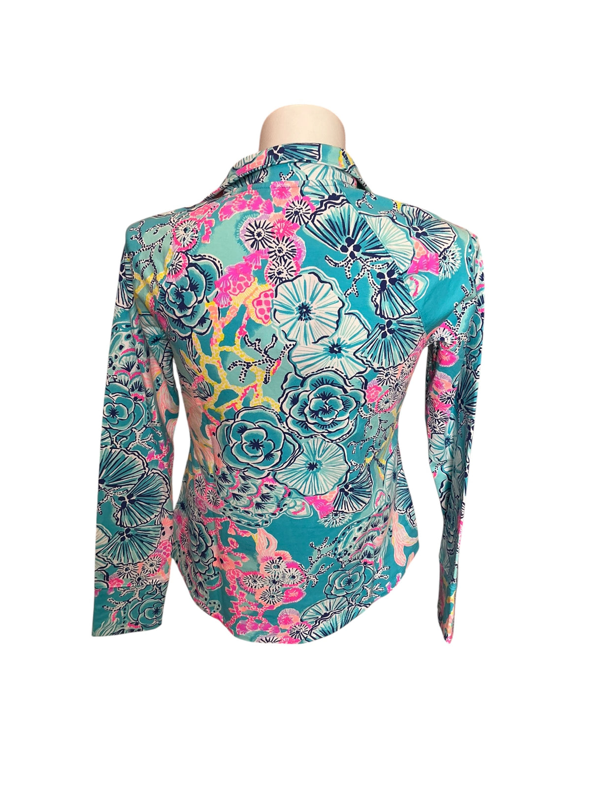 Lilly Pulitzer NWT UPF 50+ Skipper Popover Bali Blue ONCE Upon A Tide - Size M