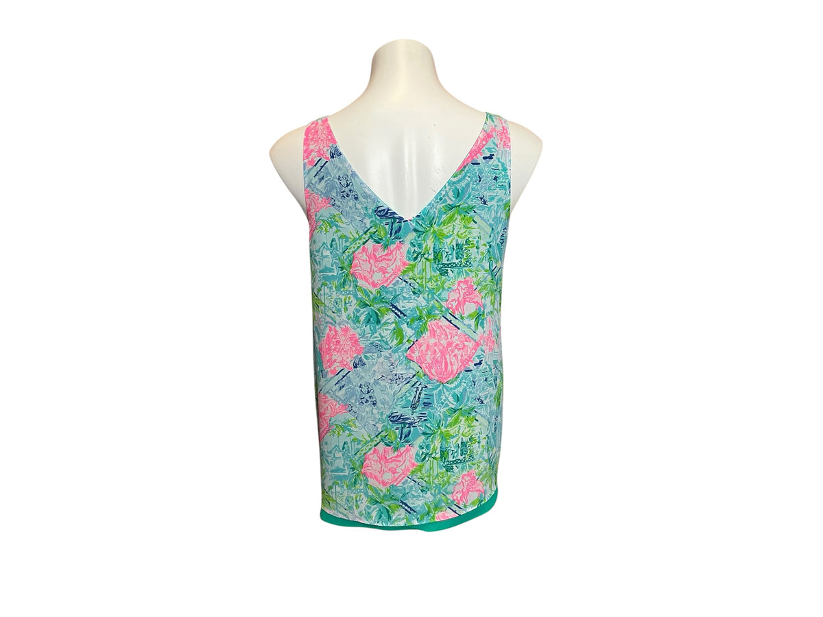 Lilly Pulitzer Florin Reversible V-Neck Tank Bohemian Queen - Size S
