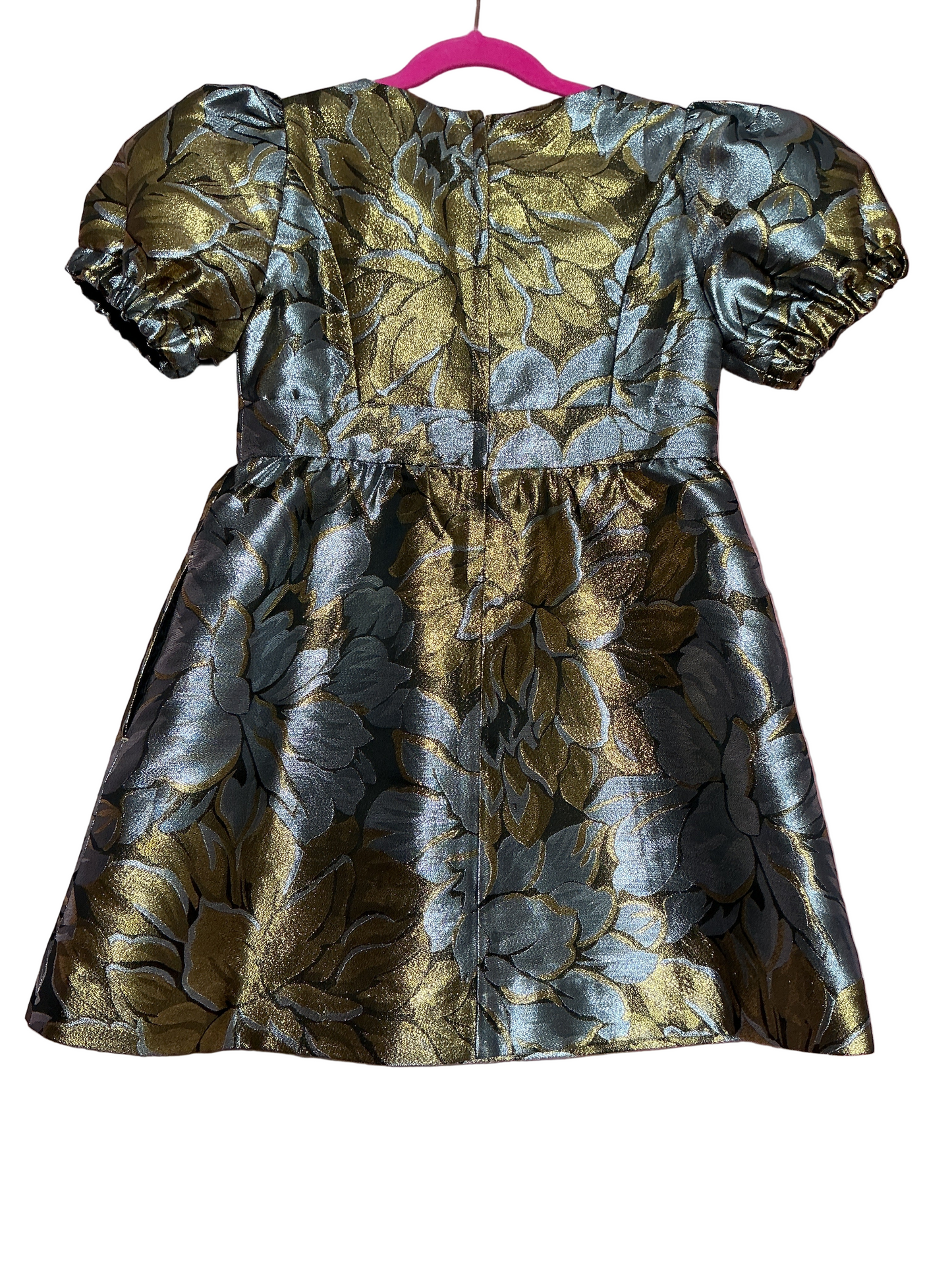 Lilly Pulitzer NWT - Mini Priyanka Kids Dress - Gold Metallic - Peony Parade Brocade - Size 6