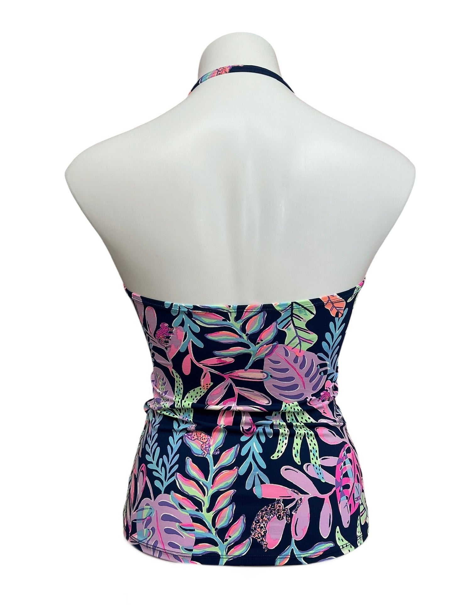 Lilly Pulitzer Flamenco Tankini Top Oyster Bay Navy You’ve Been Spotted - Size 6