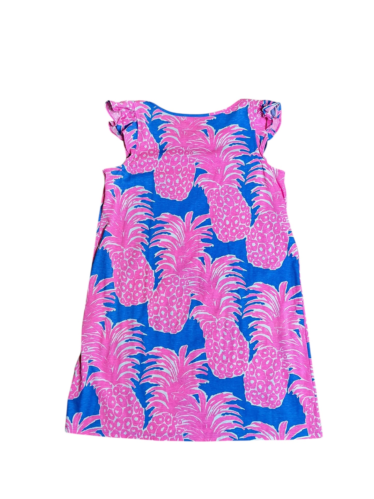 Lilly Pulitzer Girls' Big Ella Dress Blue Haven Little Flamenco - Size XL 12-14