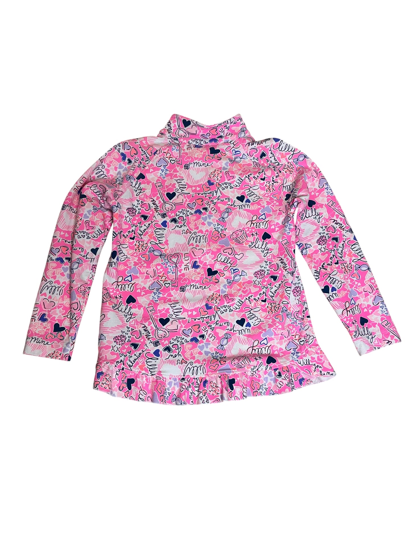 Lilly Pulitzer Girls Mini Popover Lilac You a Lot - Size XL (12-14)