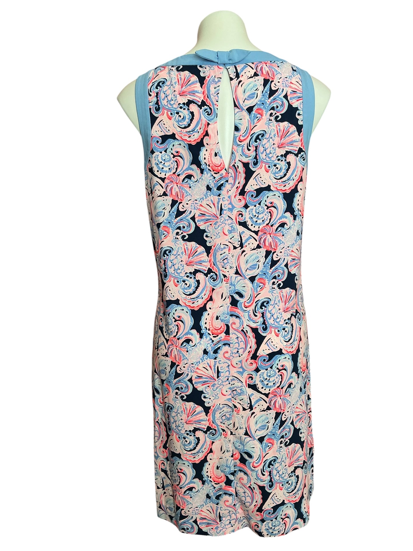 Lilly Pulitzer Angie Stretch Shift Dress High Tide Navy It’s For Shore - Size 14