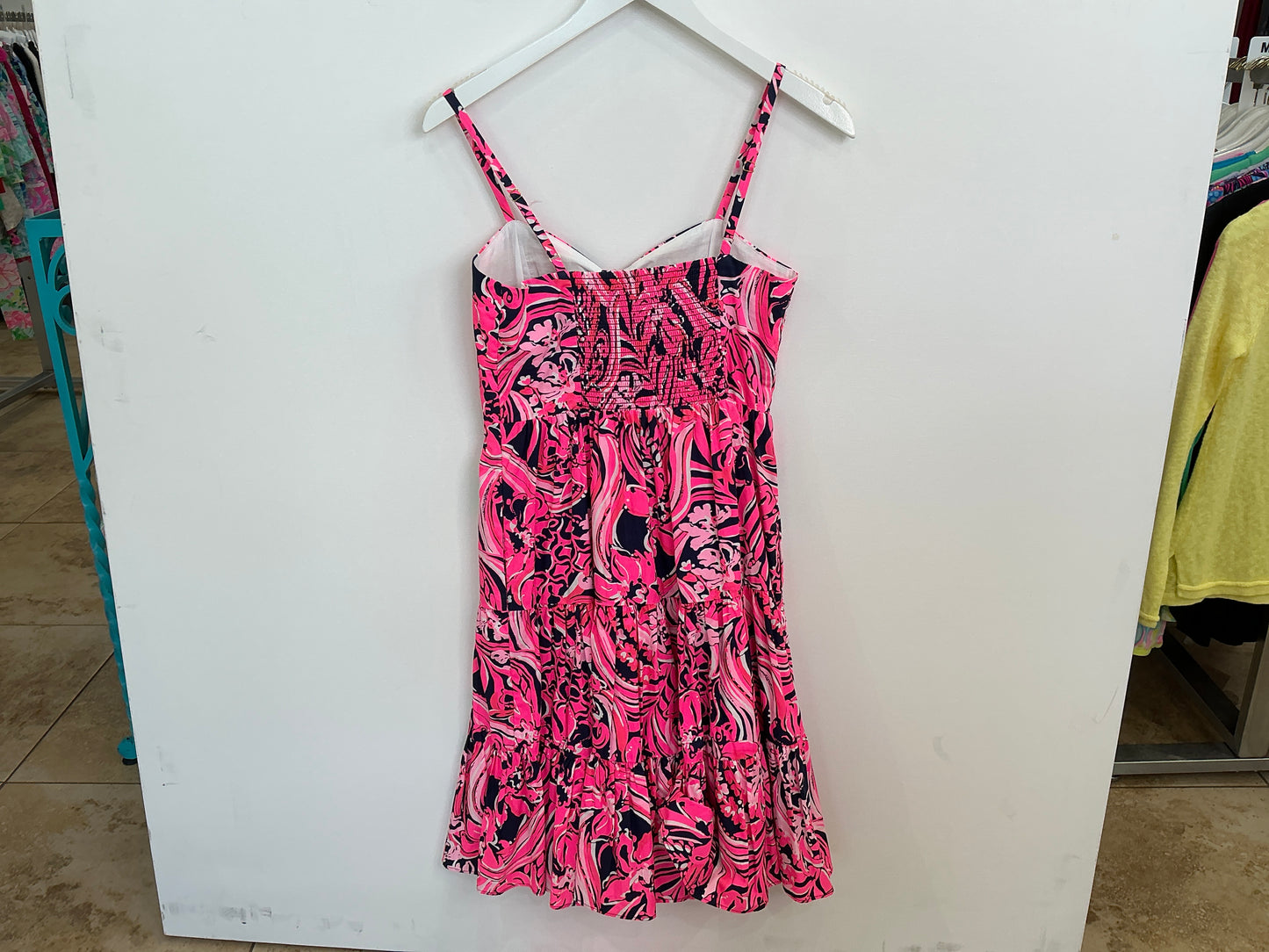 Lilly Pulitzer Adalia Knee Length Cot Low Tide Navy Flirty Fins And Feathe - Size 0