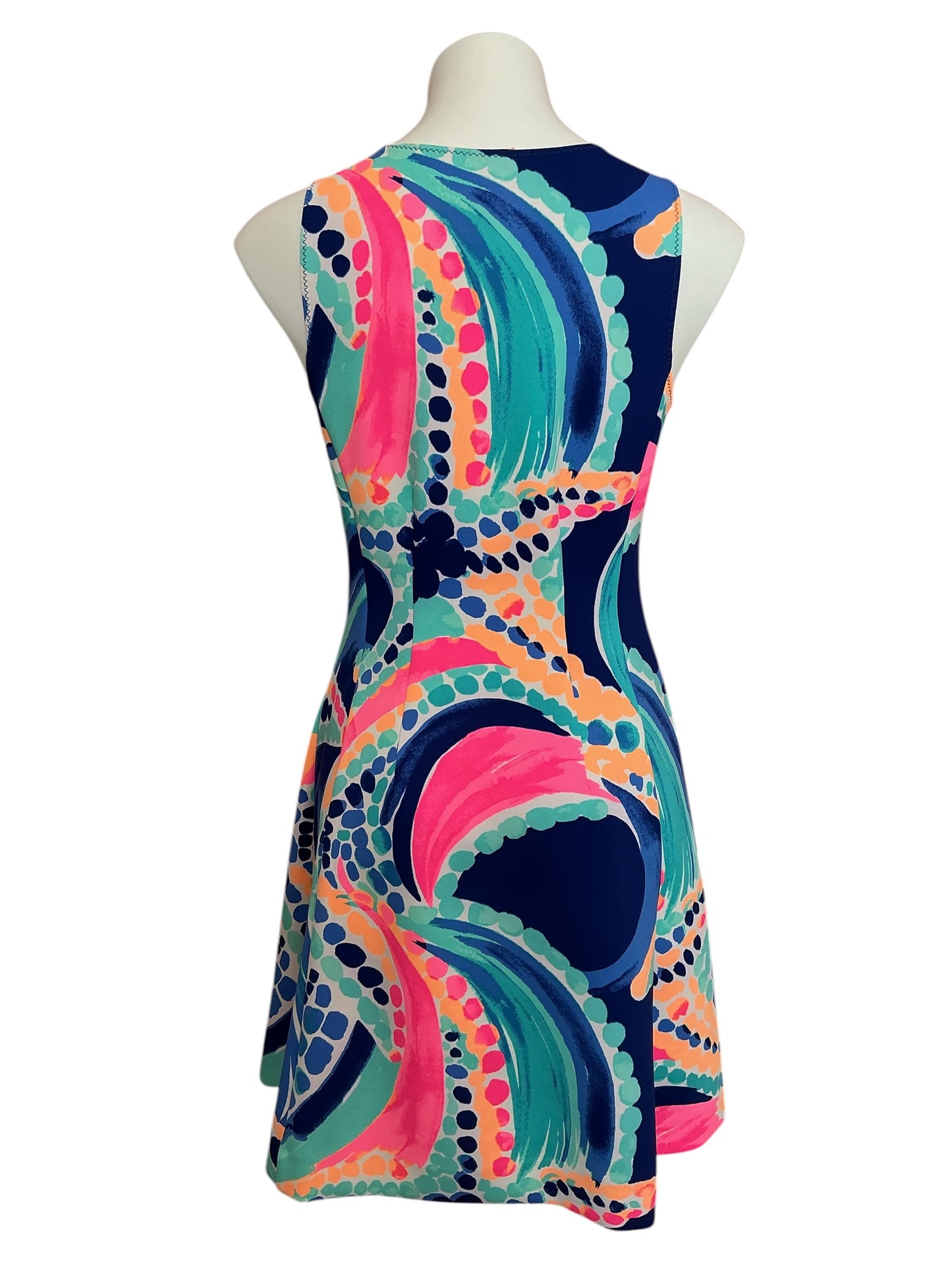 Lilly Pulitzer Sally Fit And Flare Dress Multi Ocean Jewels - Size M