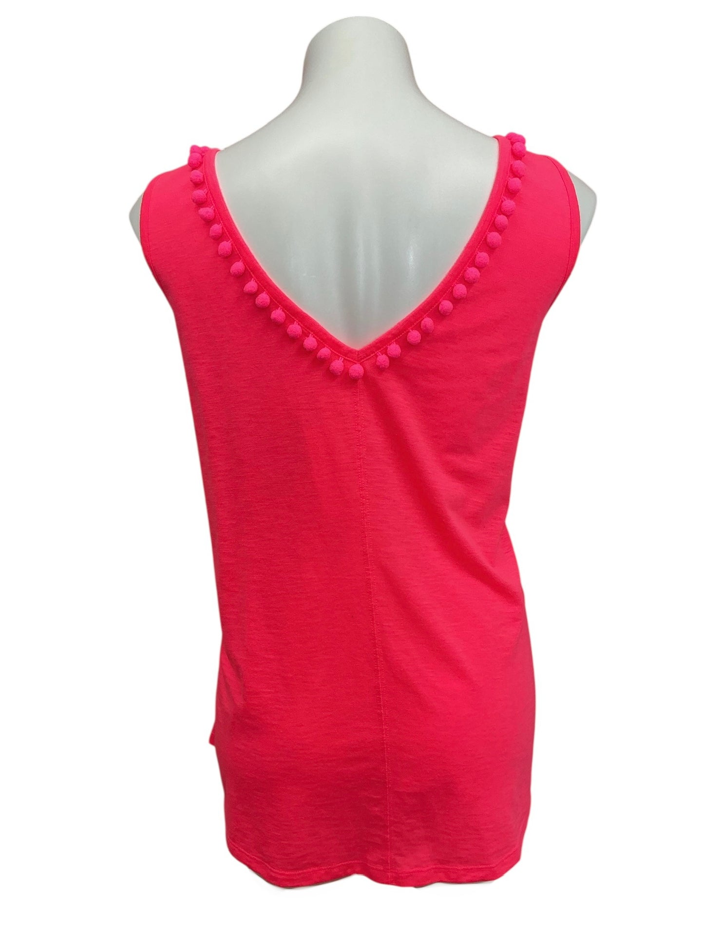 Lilly Pulitzer McKee V-Neck Tank Top Love Potion Pink - Size XXL