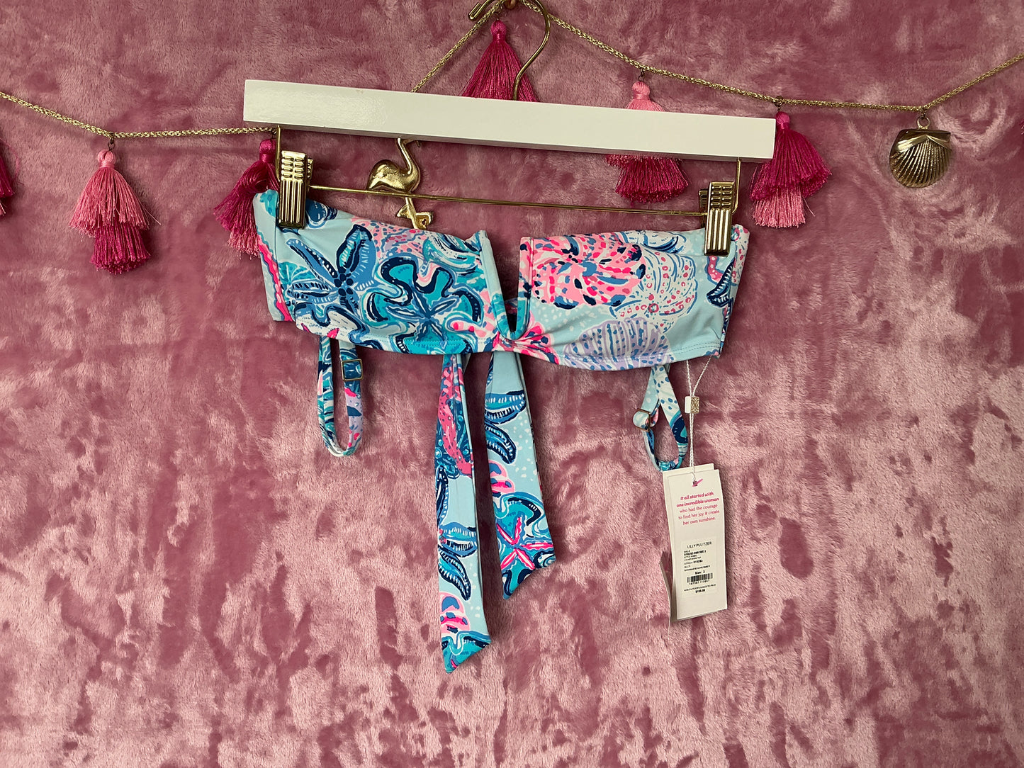 Lilly Pulitzer Bikini Top NWT - Canady Bikini Top - Multi - Bahamas Beachcomber - Size 2