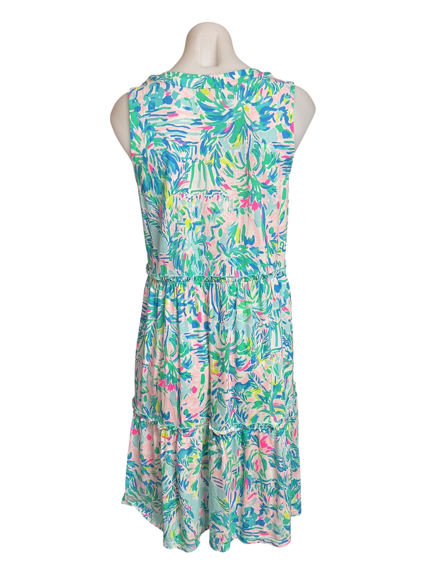 Lilly Pulitzer Lorina Swing Dress - Blue Ibiza Cabana Cocktail - Size S