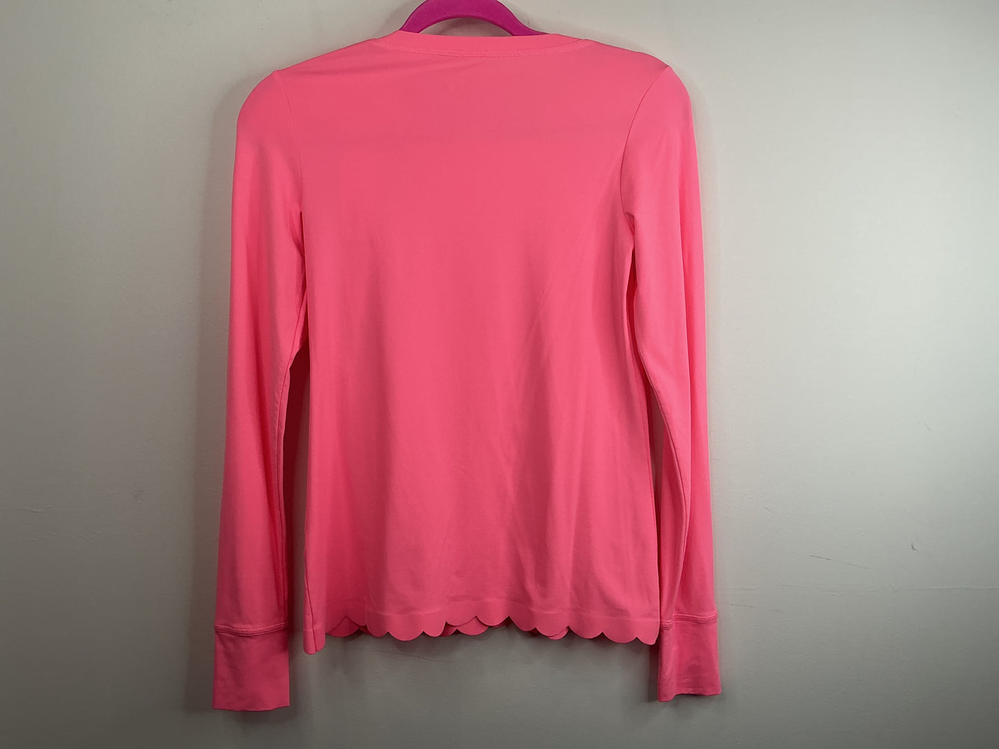 Lilly Pulitzer NTW - Renay Scallop Sunguard Top - Lillys Coral - Size XS