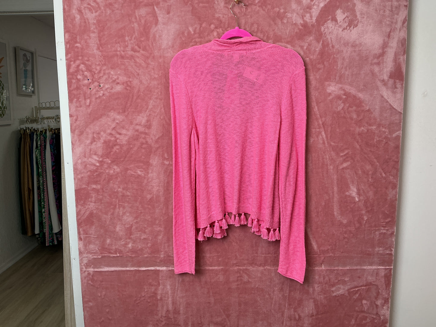 Lilly Pulitzer NWT Faretta Cardigan Havana Pink - Size XL