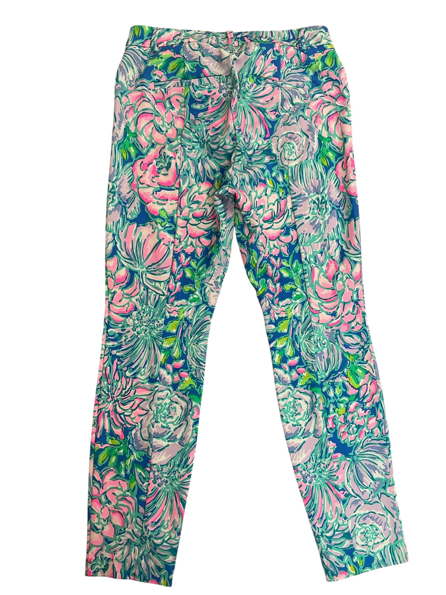 Lilly Pulitzer NWT Kelly High Rise Knit Skinny Ankle Pants Multi In Full Bloom - Size 6