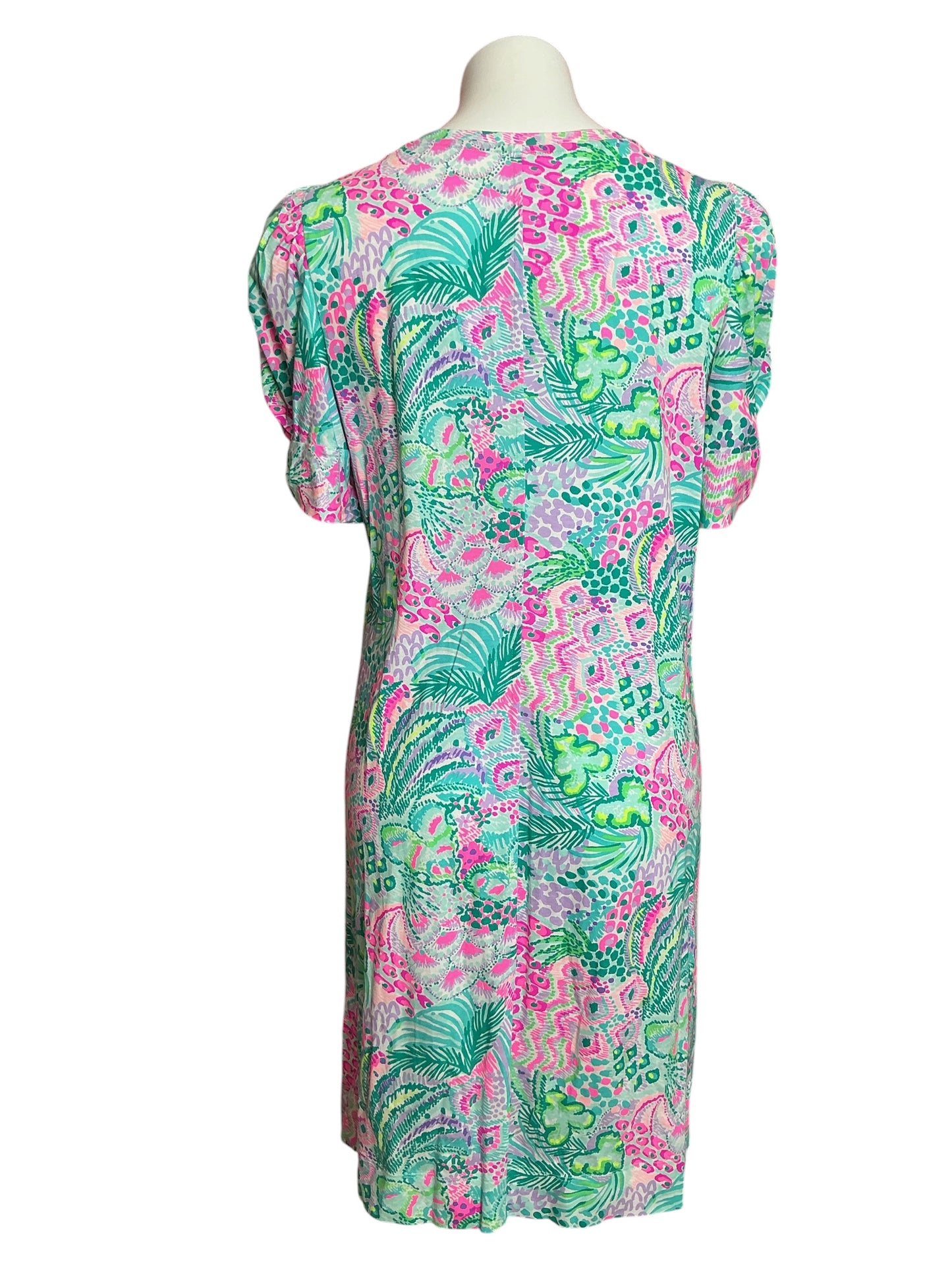 Lilly Pulitzer NWT Haydn Short Sleeve Dress Multi Banana Split - Size L
