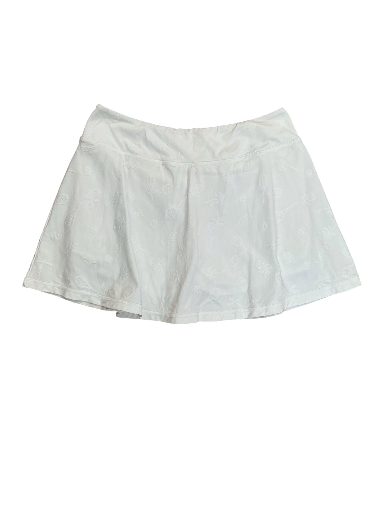 Lilly Pulitzer Luxletic Tennis Time Skort Resort White Brocade - Size S