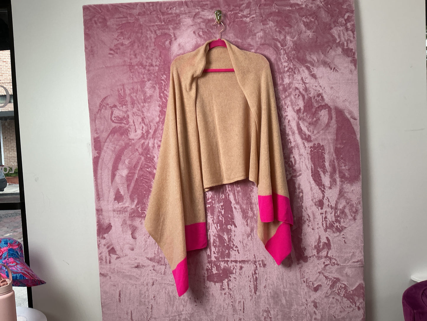 Lilly Pulitzer NWT Lanelle Cashimere Wrap Heathered Sand Bar - Size 0/S