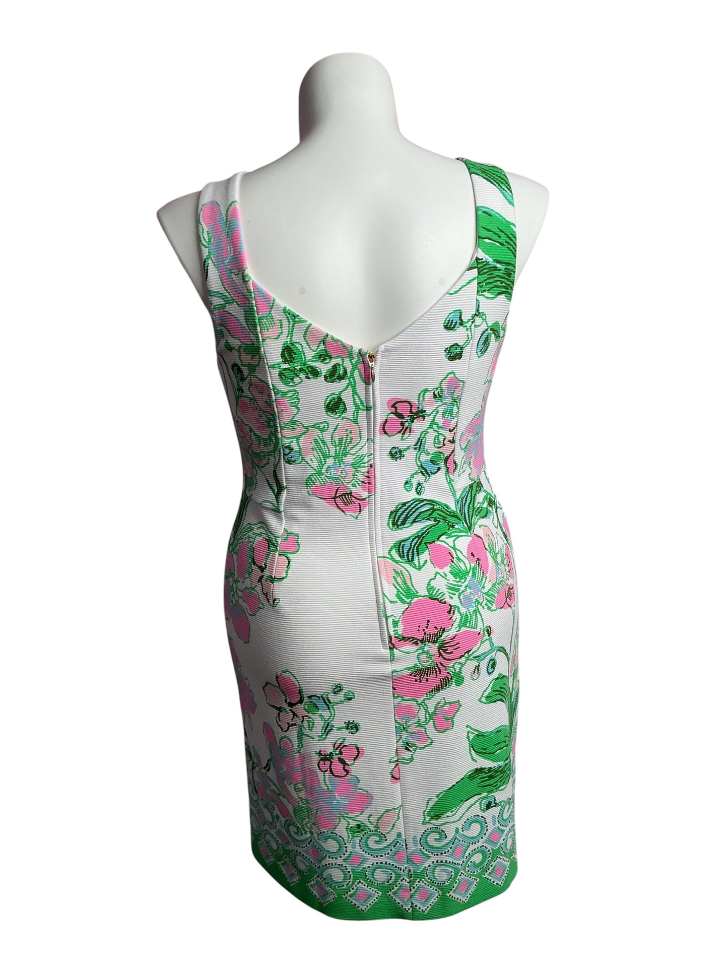 Lilly Pulitzer- NWT Del Rey Stretch Dress Multi Orchids On The Avenue Engineered Size L