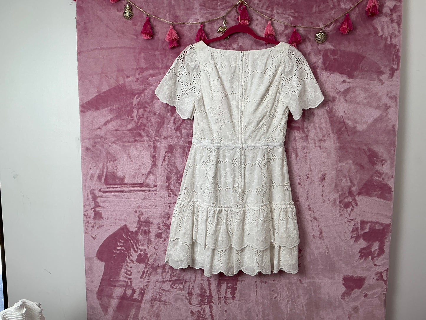 Lilly Pulitzer NWT Bonnie Dress Resort White Jumbo Bonquet Eyelet - Size 4