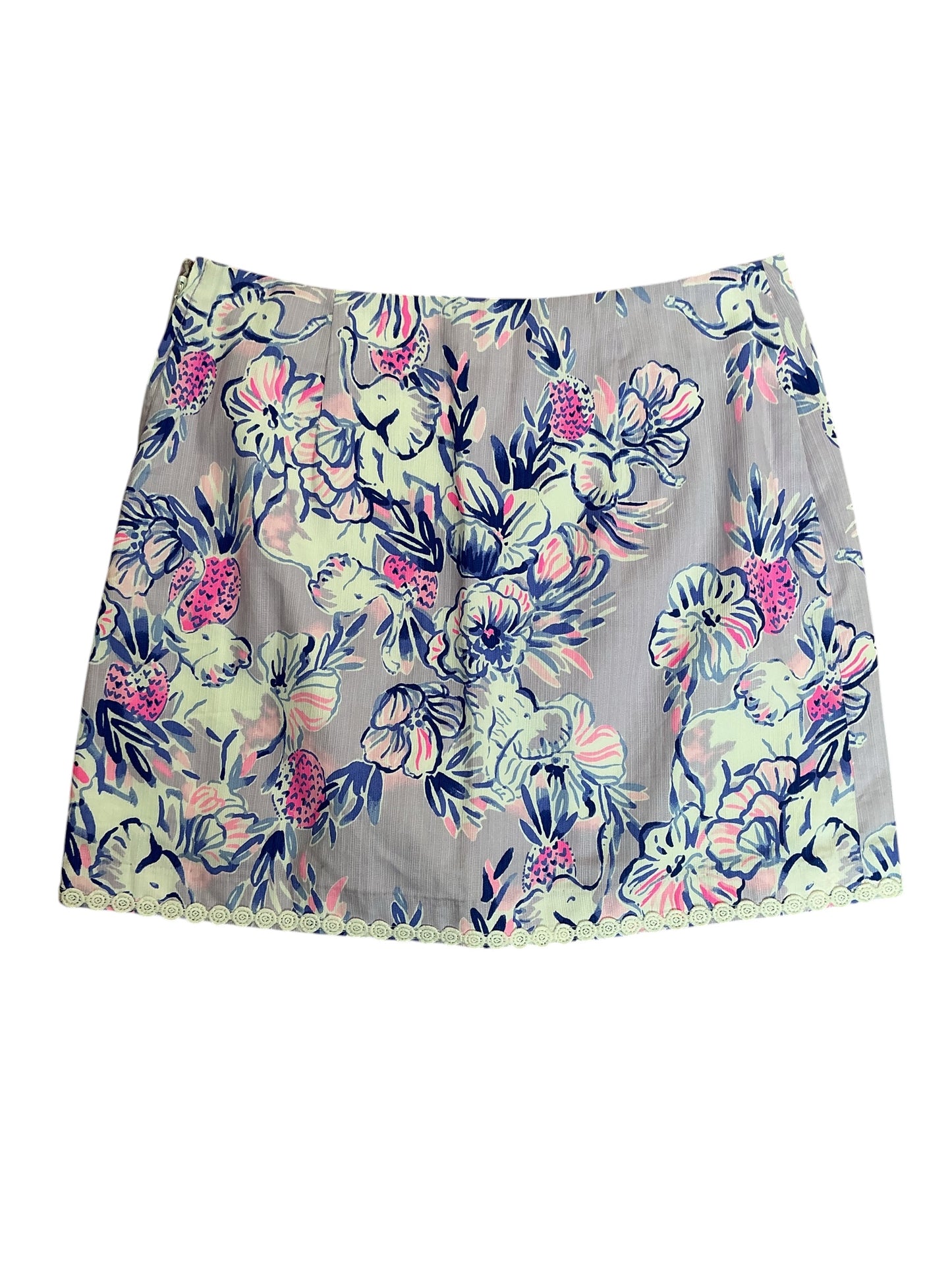 Lilly Pulitzer Scalloped Hem Pencil Skort Trunks In The Air - Size 4