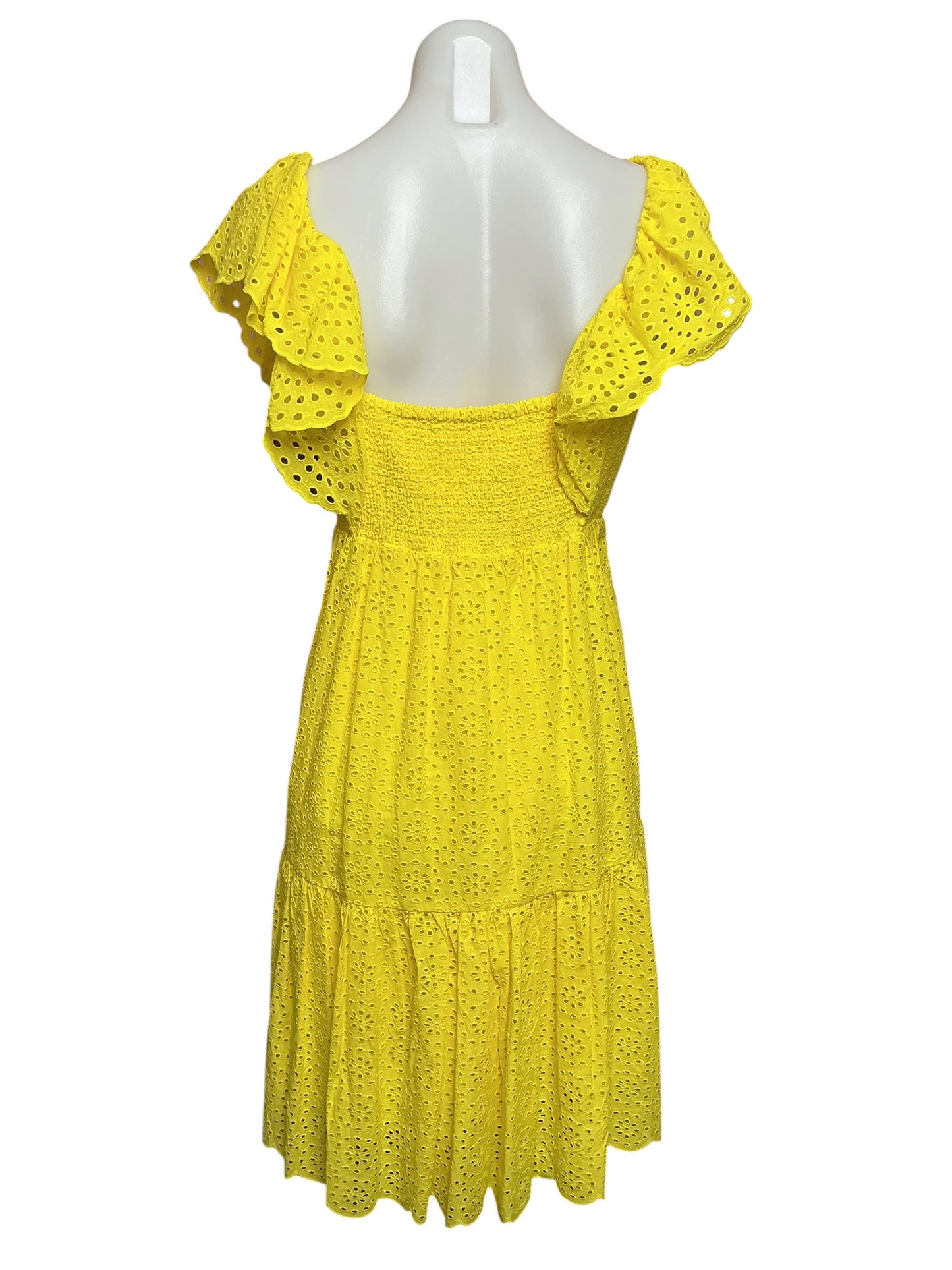 Lilly Pulitzer Asteria Dress Resort Yellow Daisy Dreams Eyelet - Size 8