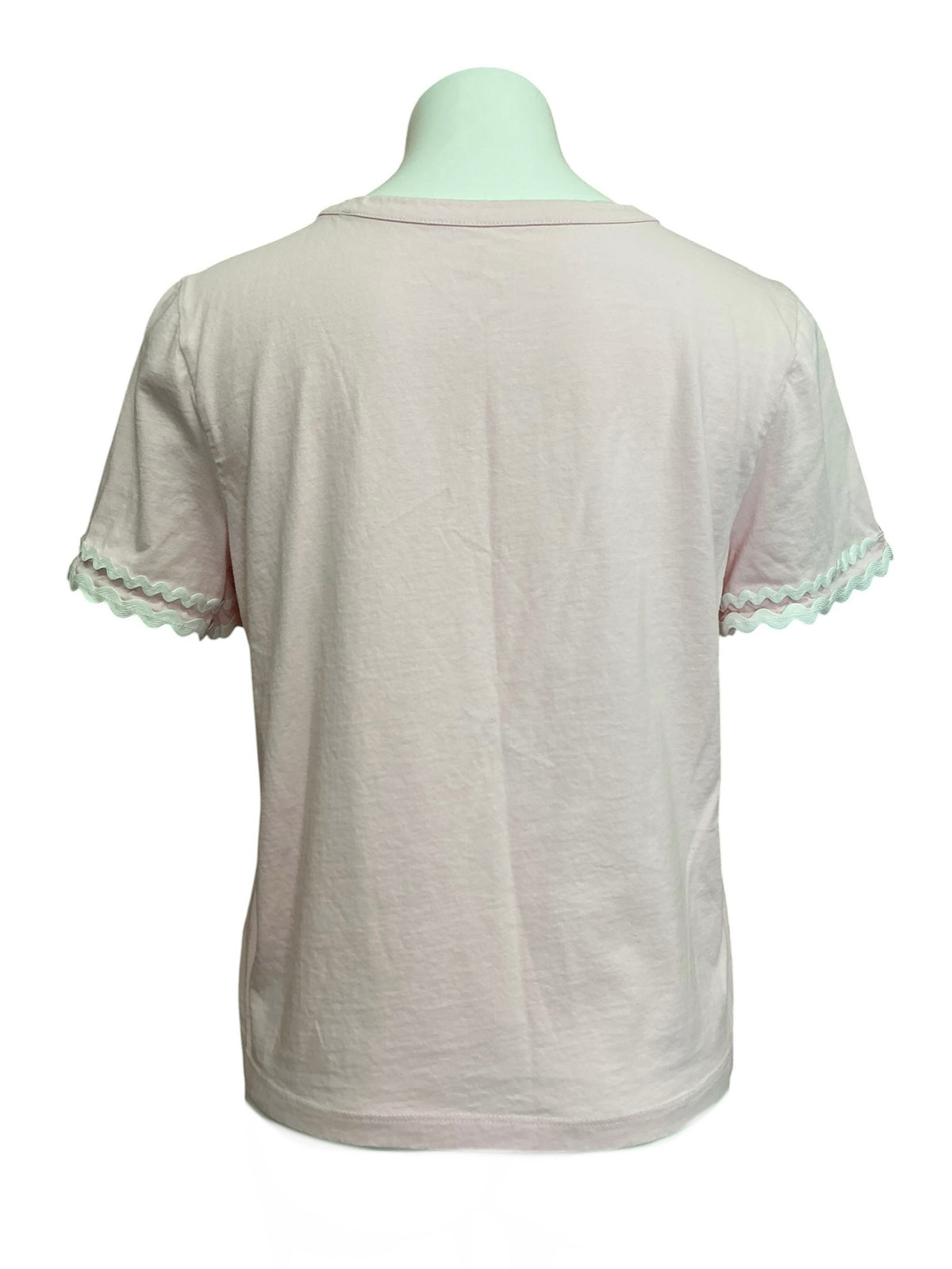 Lilly Pulitzer Clairmont Ric Rac Trimmed Knit Top Pink Muse - Size M