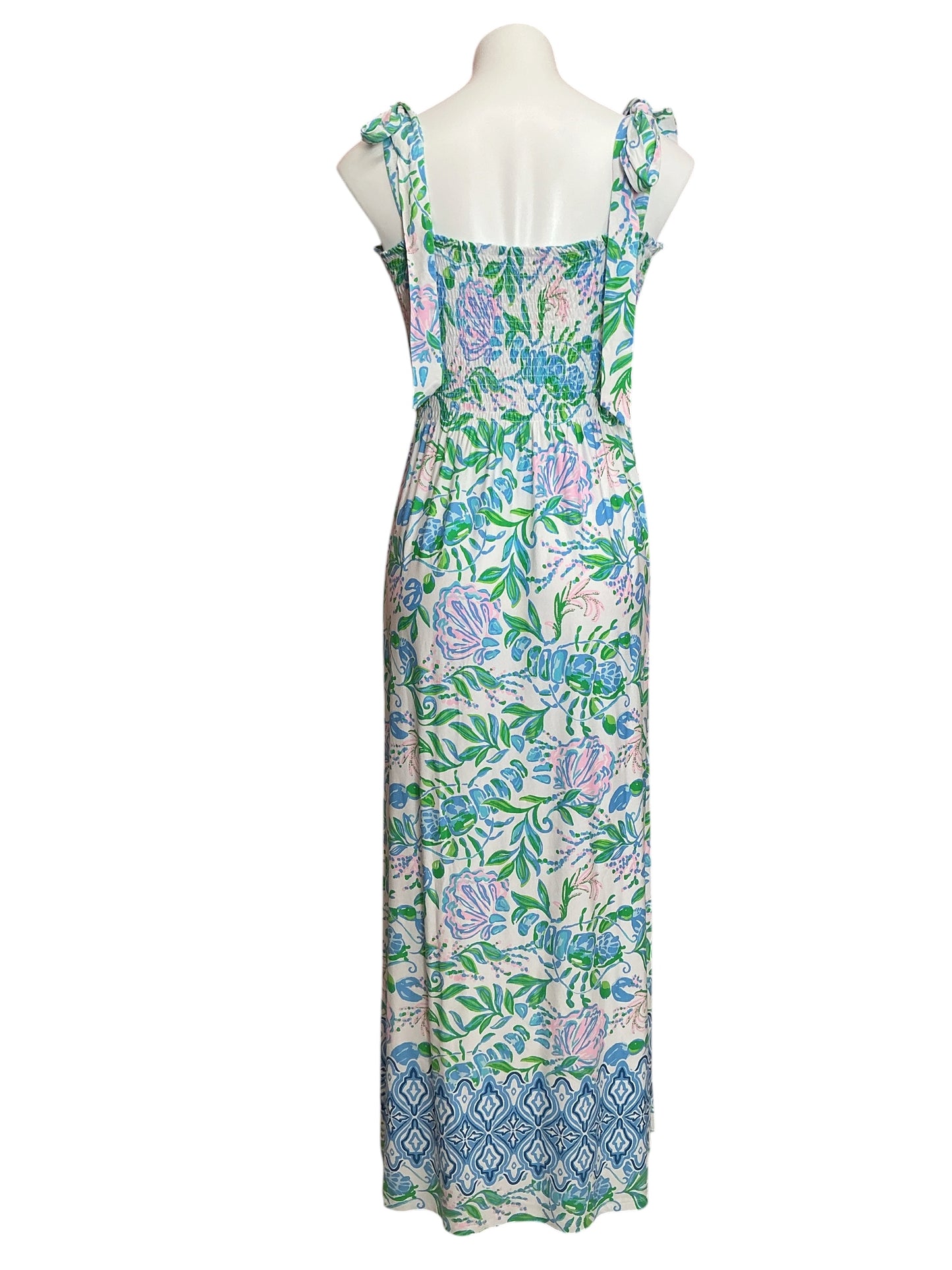 Lilly Pulitzer NWT Kailua Smocked Maxi Dress Resort White Just A Pinch Engineered - Size XL
