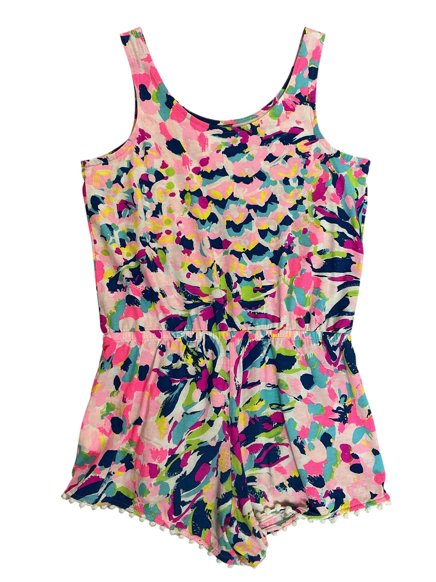 Lilly Pulitzer Kids Girls Bala Romper Pina Colada Club - Size L 8-10