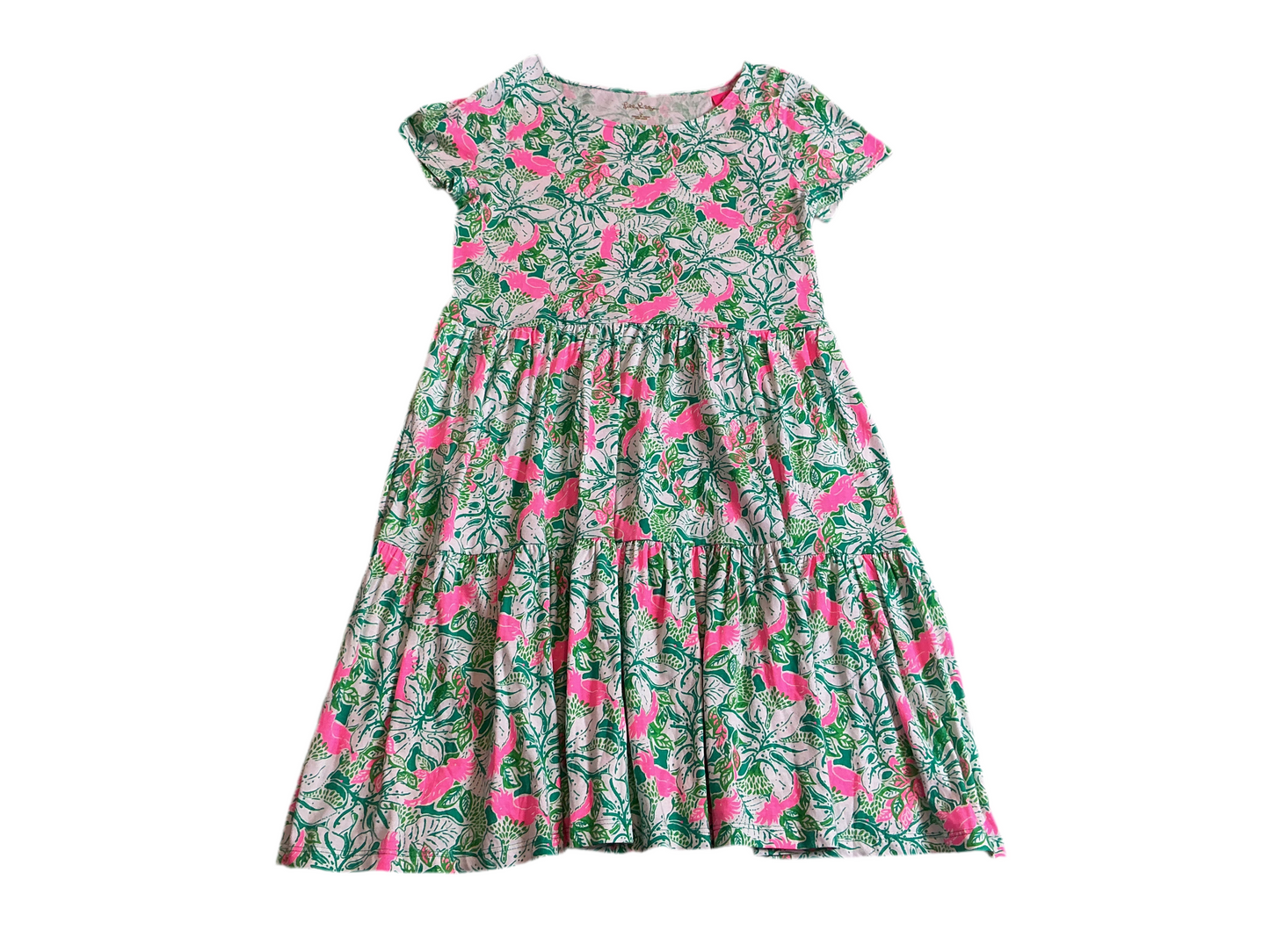 Lilly Pulitzer NWT - Geanna Short Sleeve Dr - Botanical Green Just Wing It - Size S