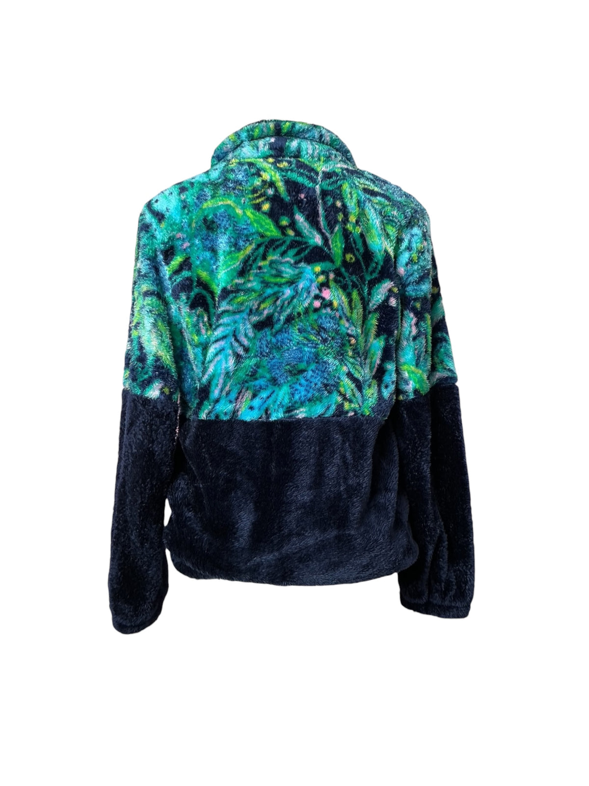 Lilly Pulitzer Keala Sherpa Popover Low Tide Navy Catty Purrsonality - Size L