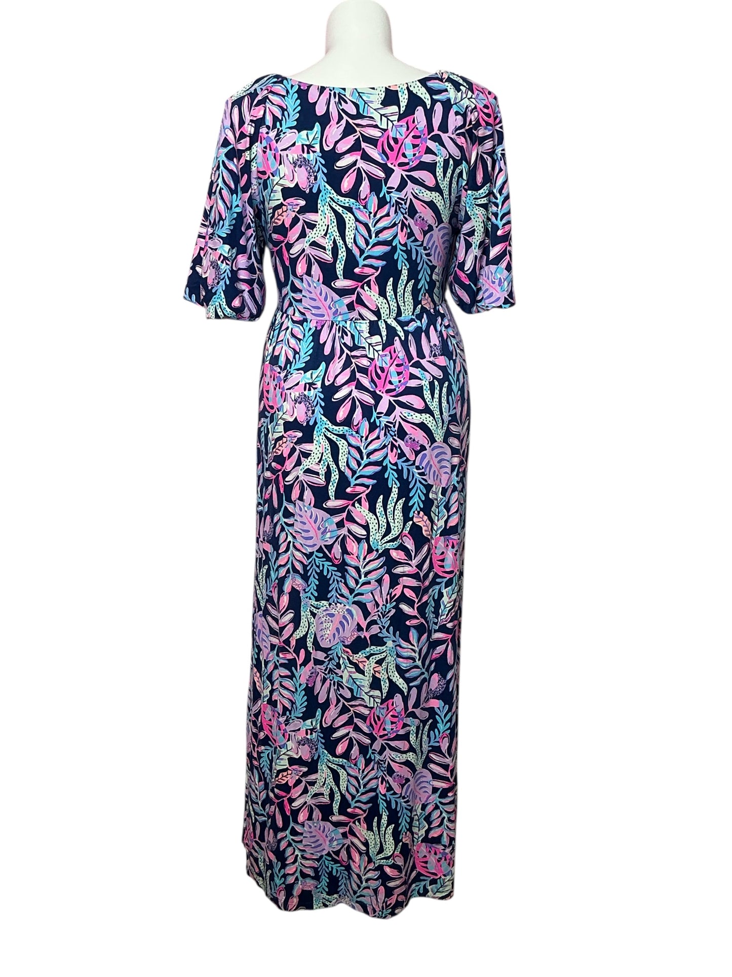 Lilly Pulitzer Manuela Maxi Dress - Oyster Bay Navy You’ve Been Spotted Engineered Knit Dress - Size XL