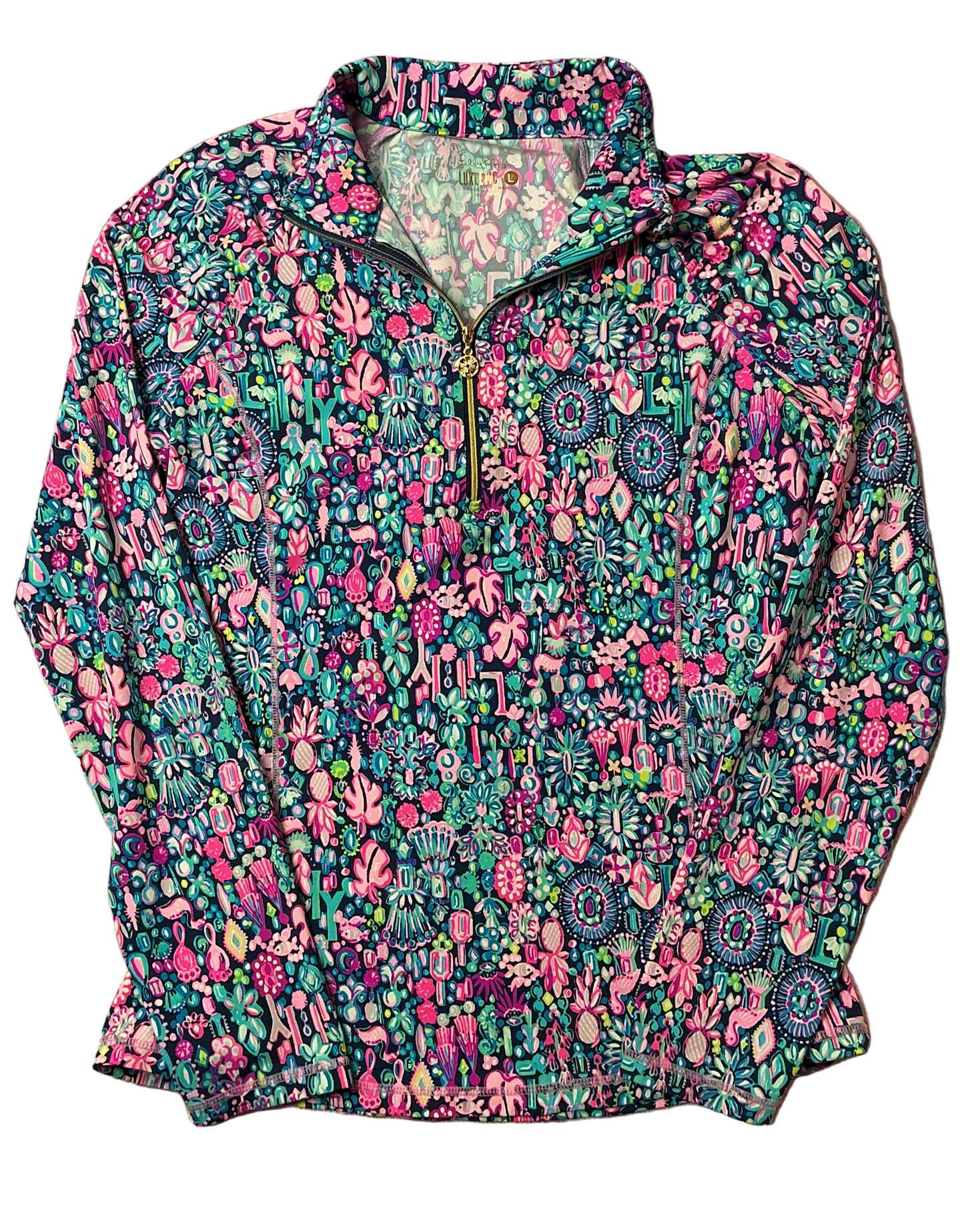 Lilly Pulitzer Luxletic Quarter Zip Pullover - Size L