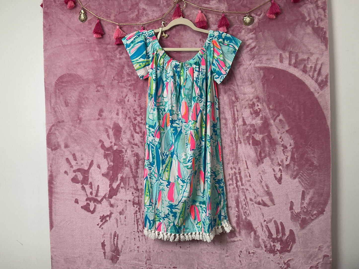 Lilly Pulitzer NWT Marble Dress Beach And Bae Sunglow - Size M