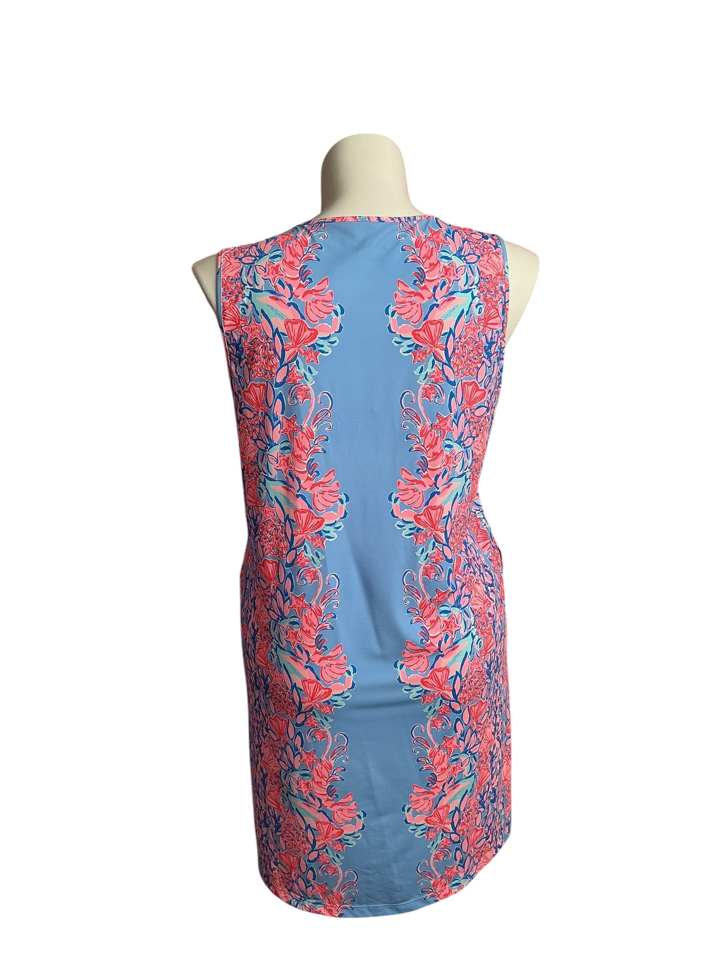 Lilly Pulitzer- Johana over-Up Dress Blue Peri Shrimply The Best Size XL