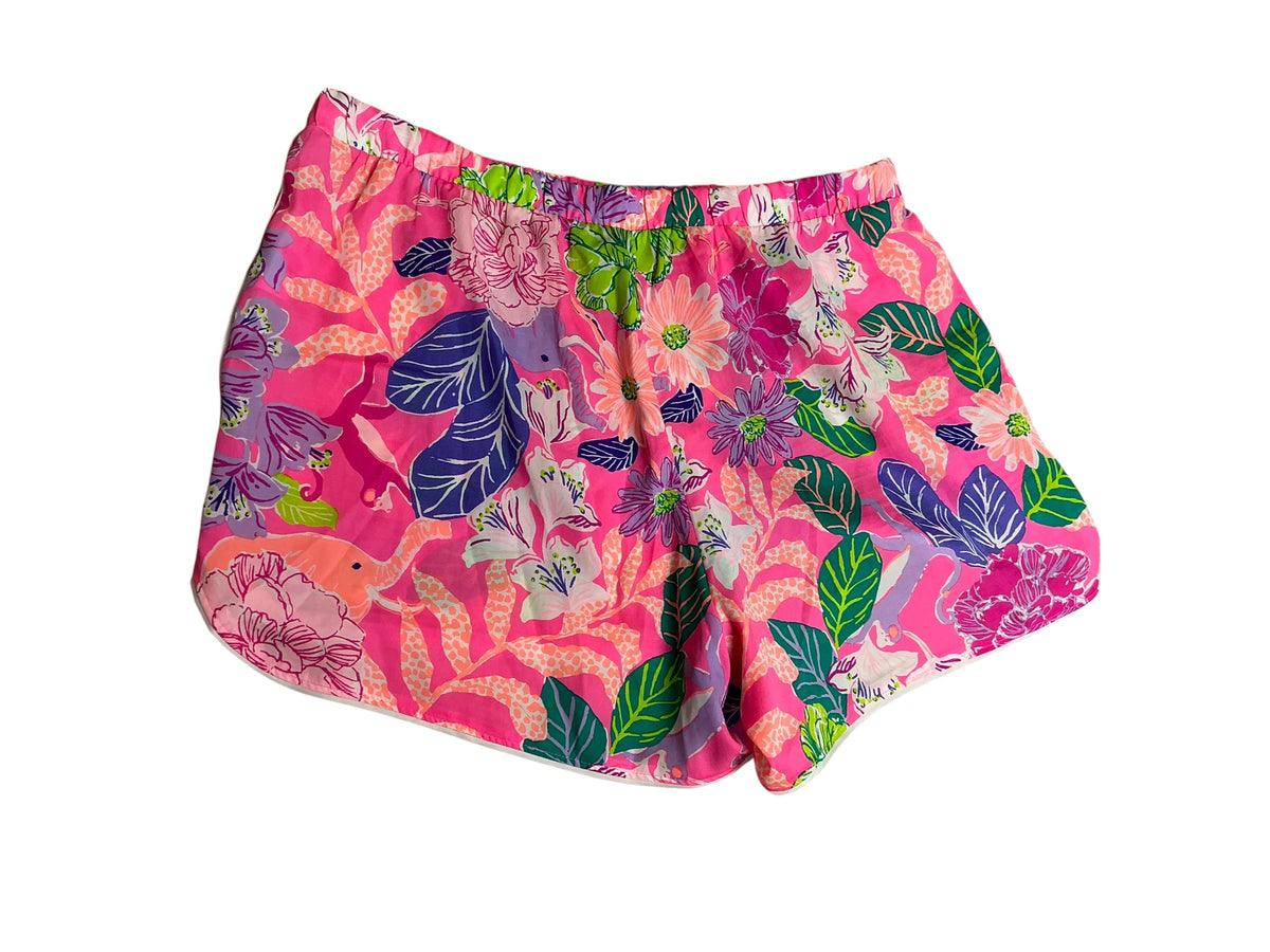 Lilly Pulitzer Zerena PJ Woven Shorts Pink Isle Best Of Friends - Size M