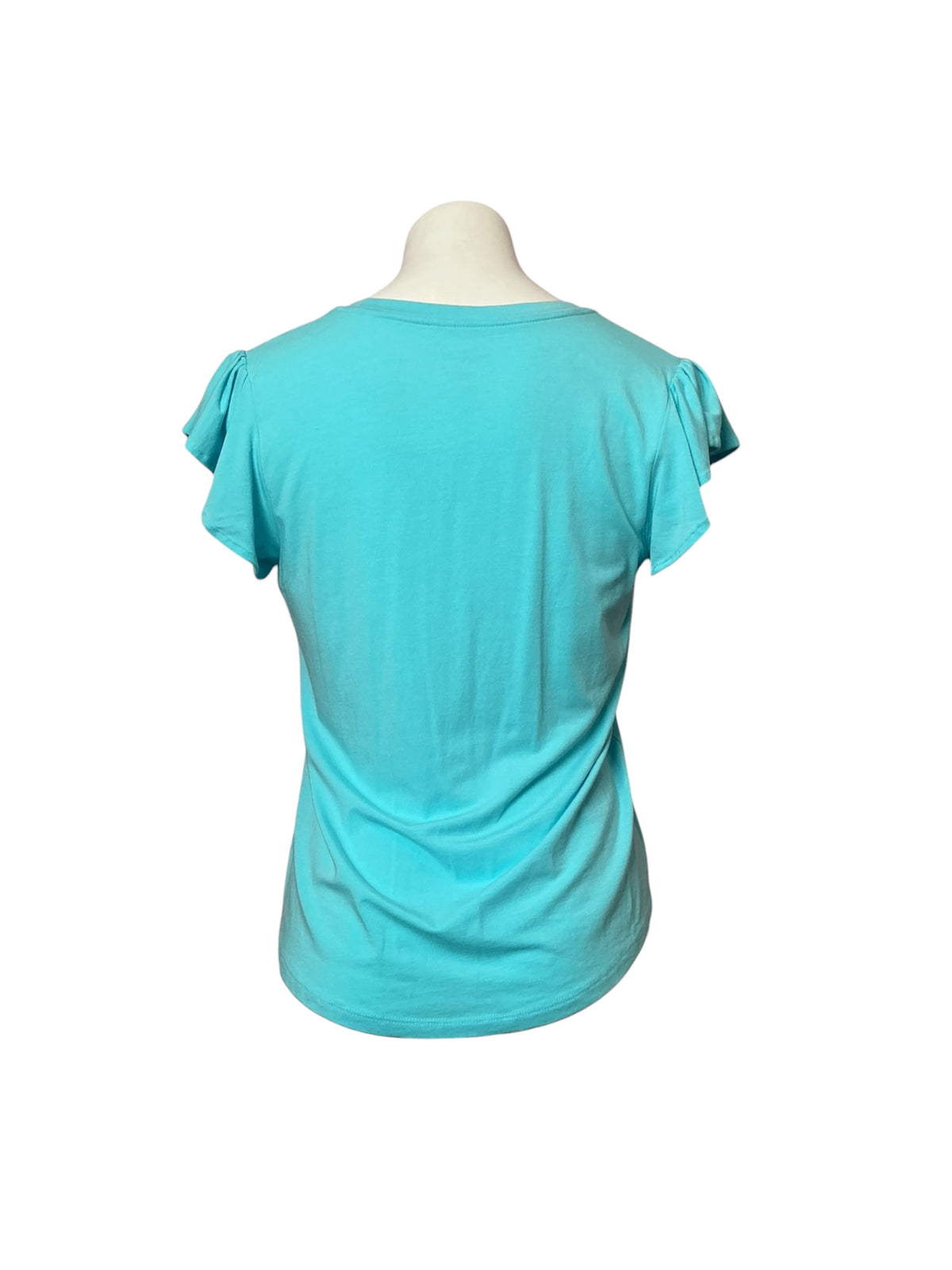 Lilly Pulitzer Scoop Neck Flutter Sleeve Top - Size S