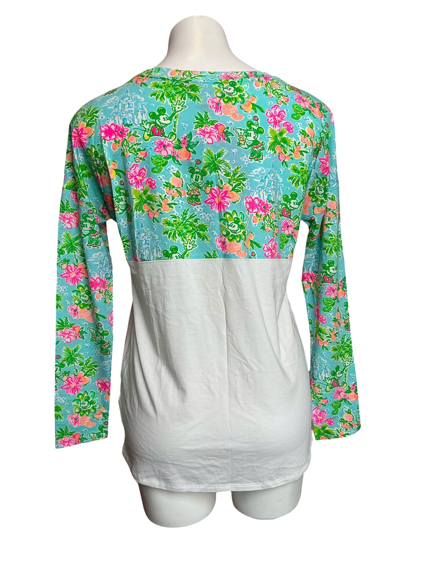 Lilly Pulitzer NWT Finn Top Blue Ibiza Lilly Loves Disney - Size XS