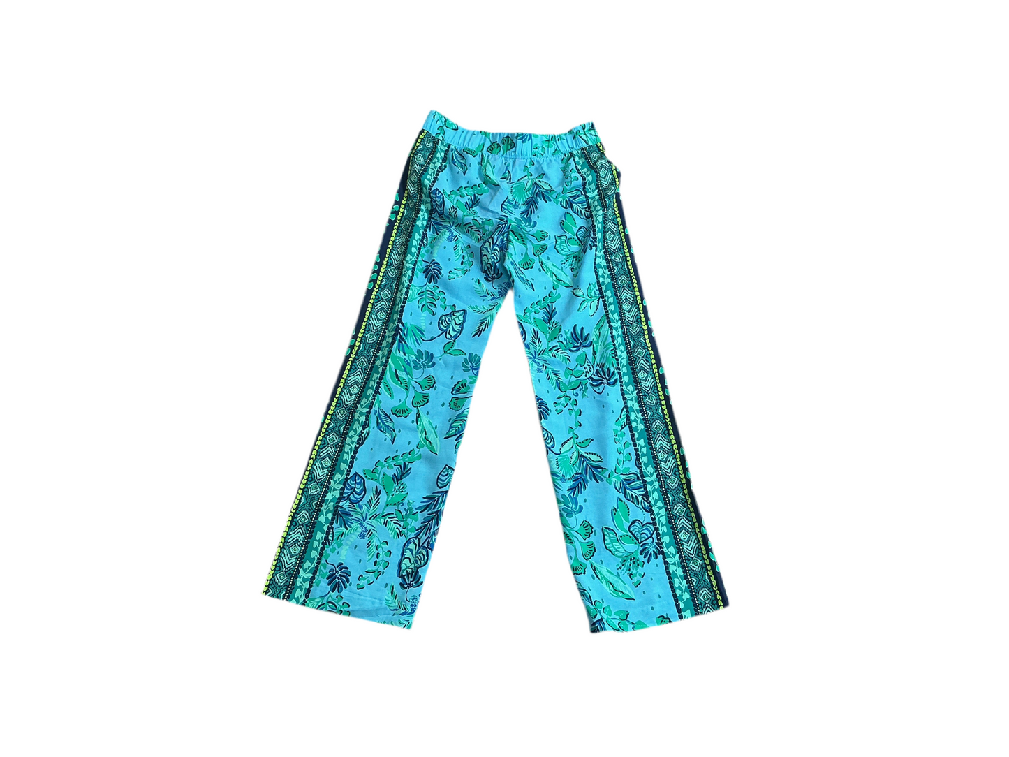 Lilly Pulitzer NWT - Bal Harbor Palazzo - Seabreeze Blue Plant One On You Engin - Size M