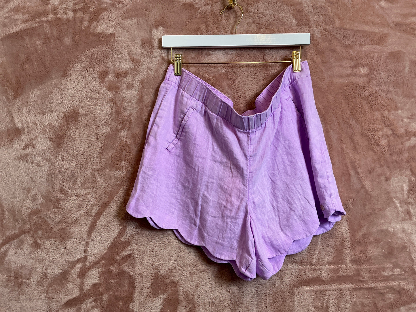 Lilly Pulitzer NWT Brea Linen Short Purple Iris