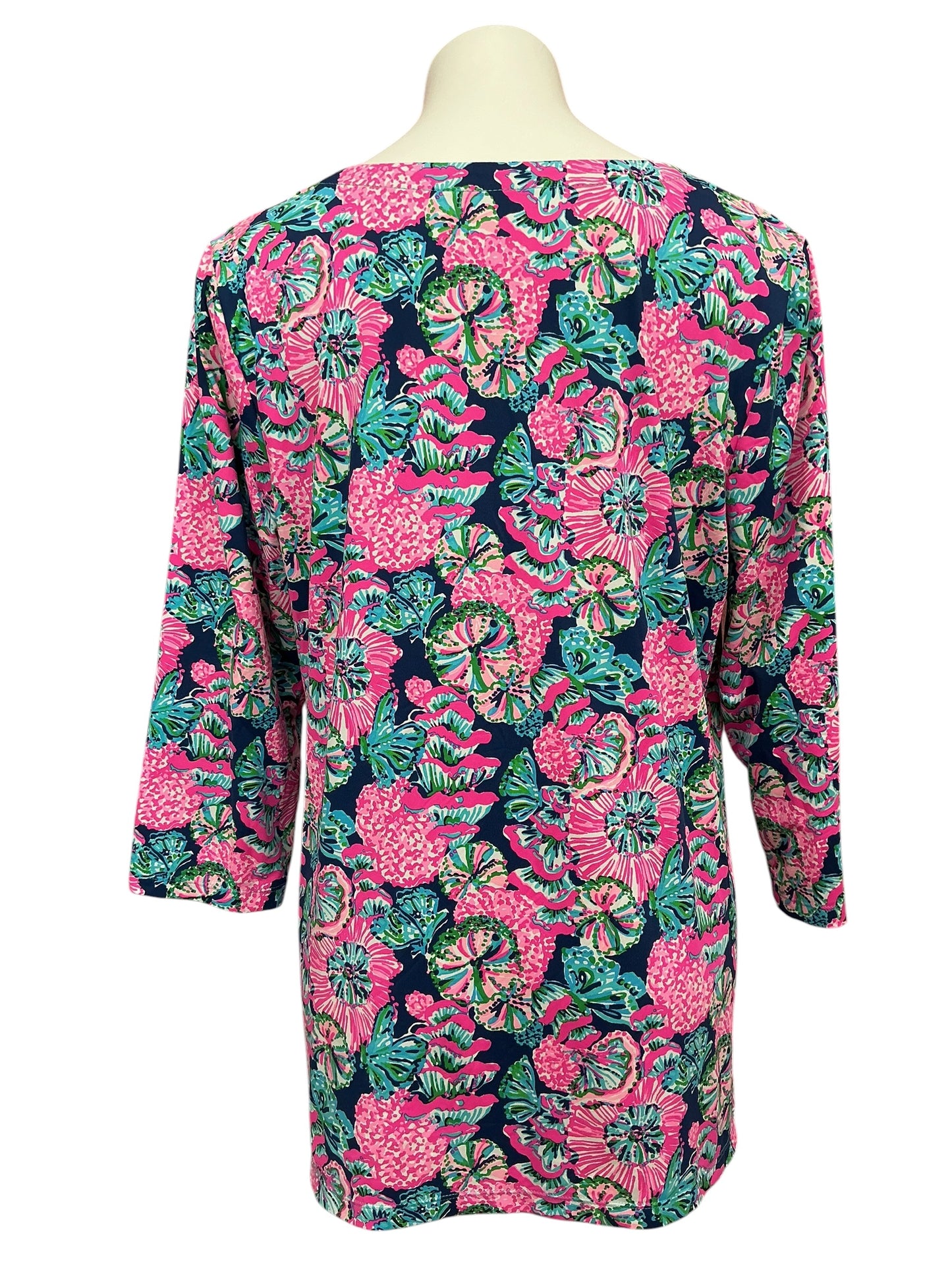 Lilly Pulitzer Karina Tunic Top Shroom With A View - Size XL
