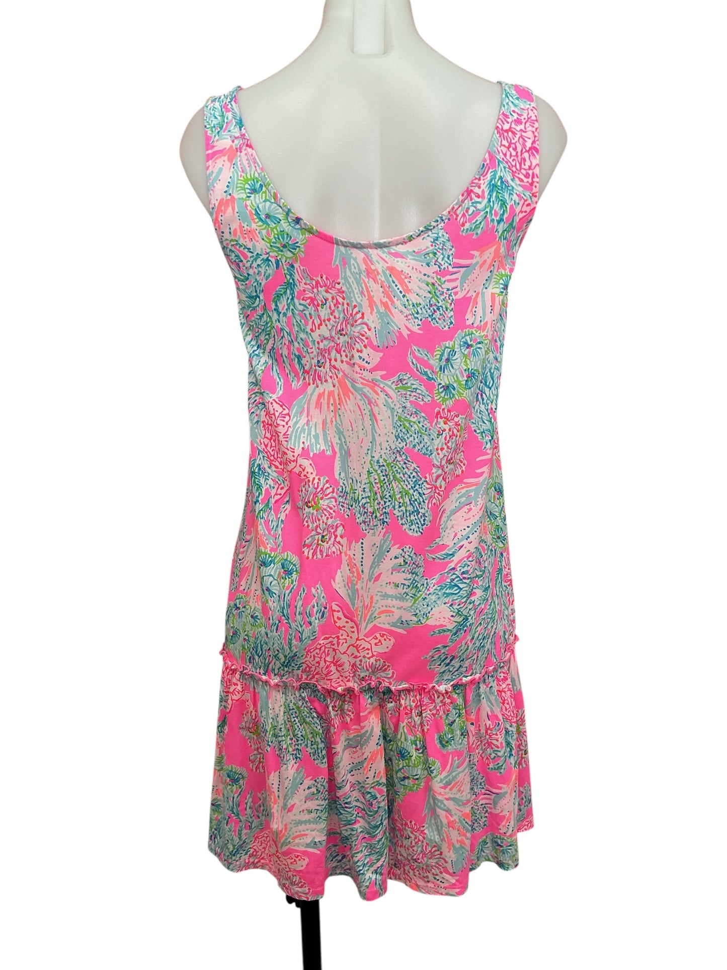 Lilly Pulitzer Skyelar Tank Dress Prosecco Pink Seaing Things - Size XS