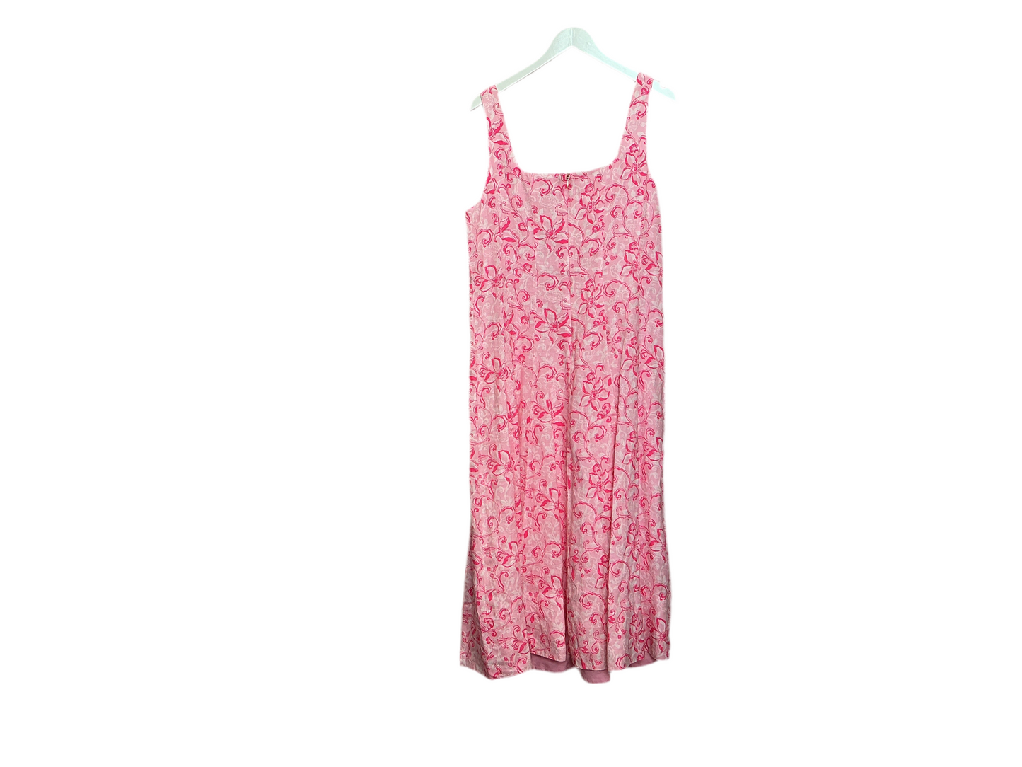 Lilly Pulitzer Calina Linen Midi Dress Pink Flamingle Garden - Size 10