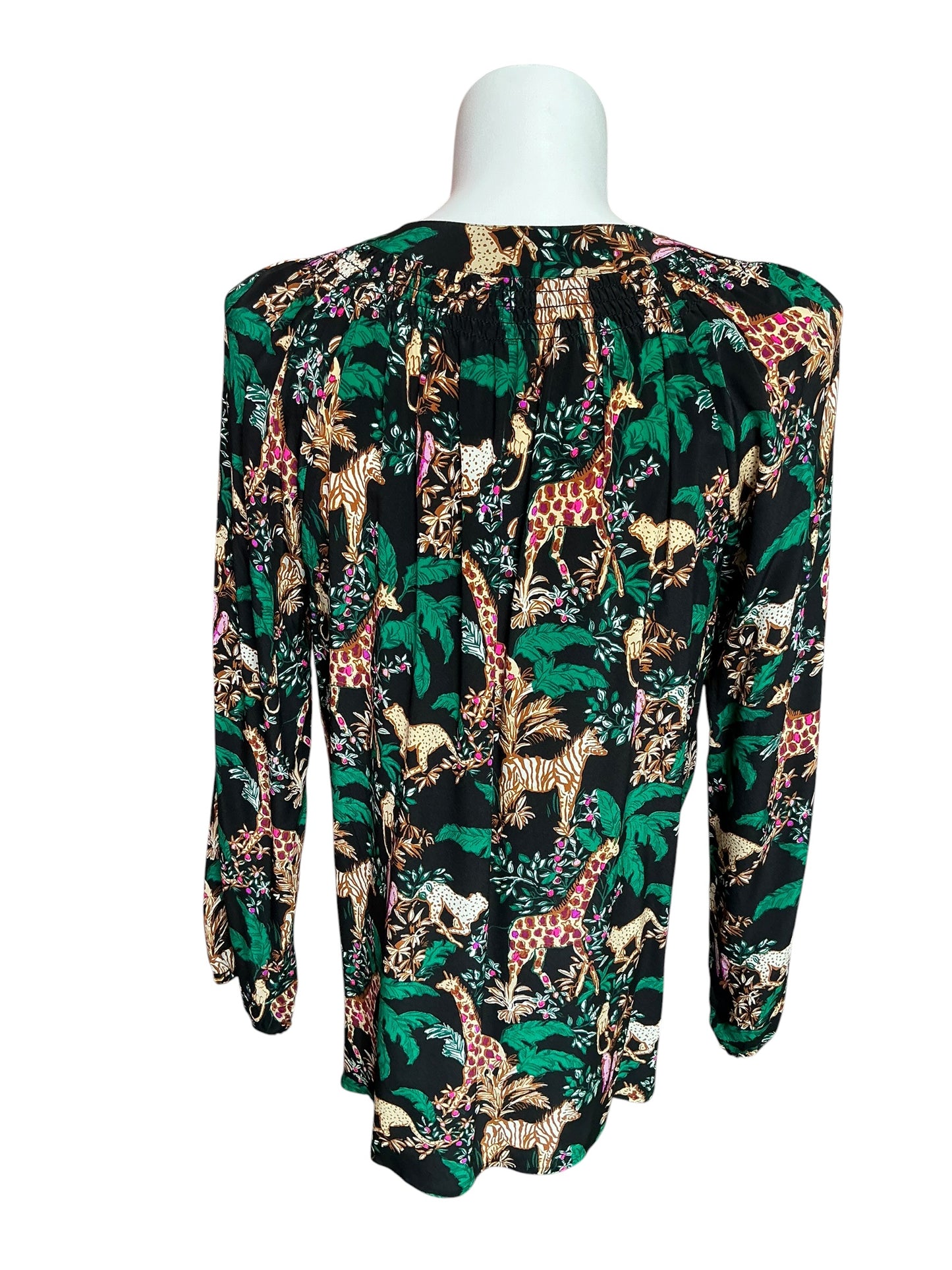 Lilly Pulitzer Elsa Silk Top Multi Dancing in the Moonlight - Size XL