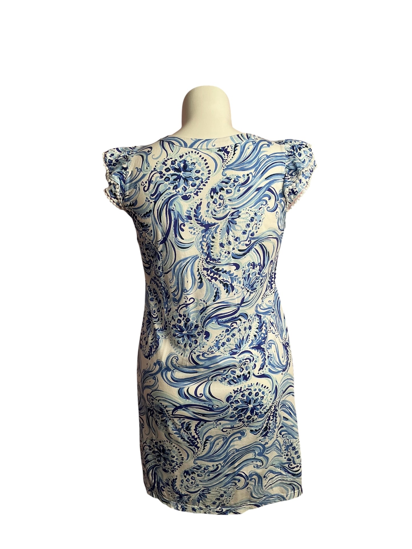 Lilly Pulitzer- Bridgett Shift Dress Resort White Don’t Be Jelly Size M