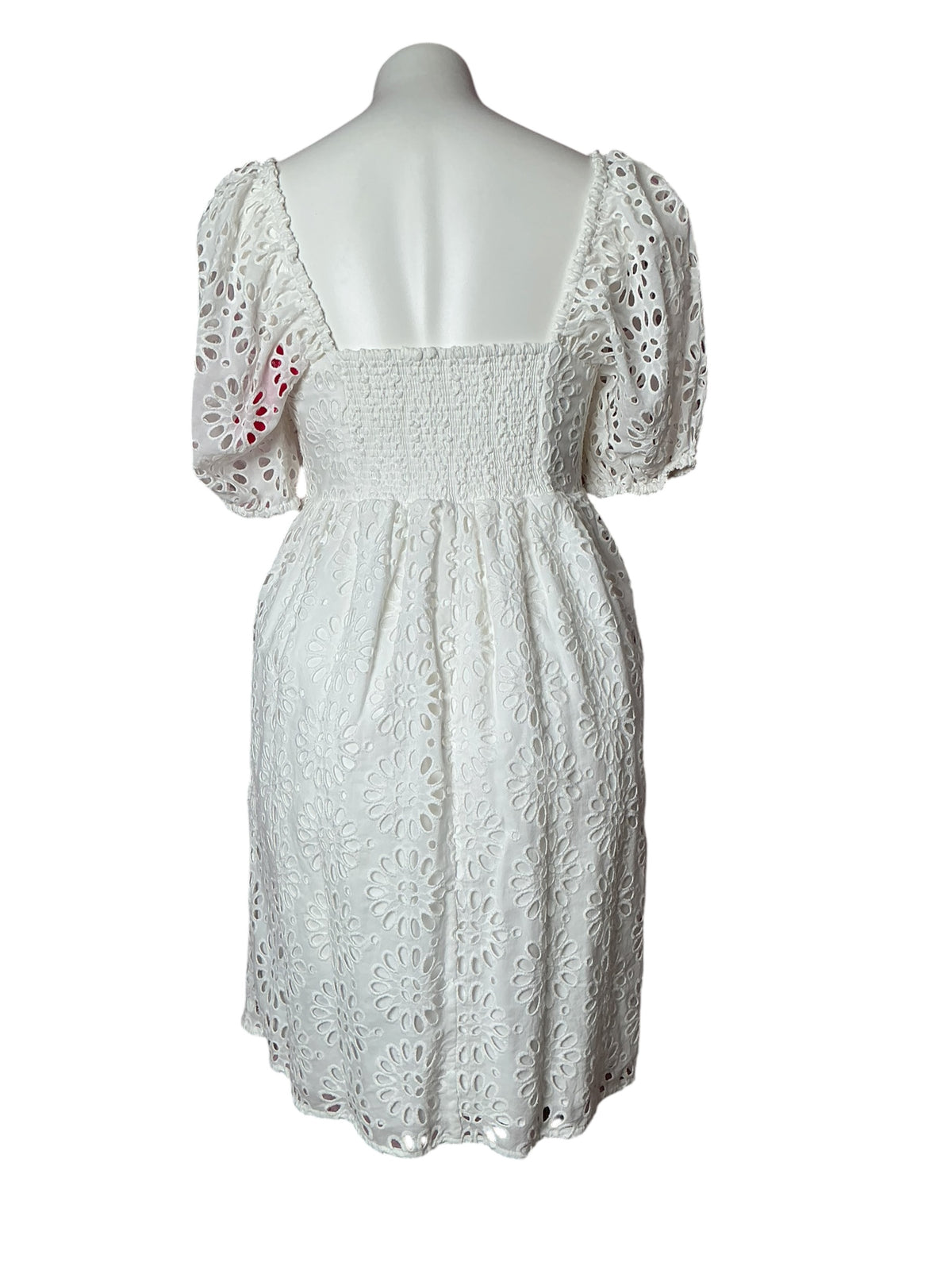 Lilly Pulitzer Kay Short Sleeve Eyelet Dress - Resort White Oversized Pinwheel Eyelet - Size 2