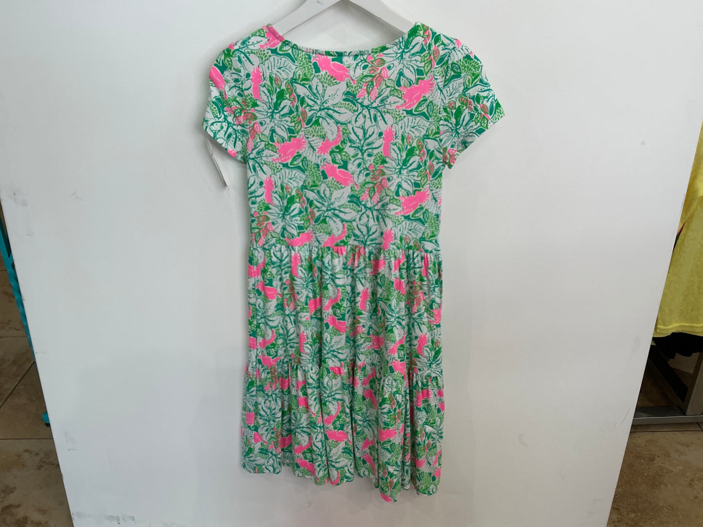 NWT Lilly Pulitzer Geanna Short Sleeve Dress Botanical Green Just Wing It Size XXS