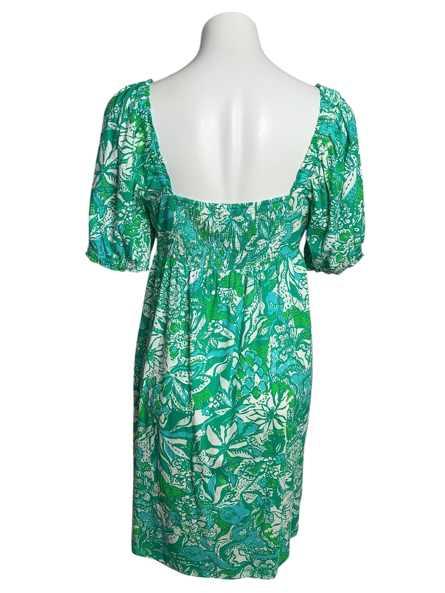 Lilly Pulitzer NWT Delaney Short Sleeve Dress Botanical Green Safari Sangria - Size 10