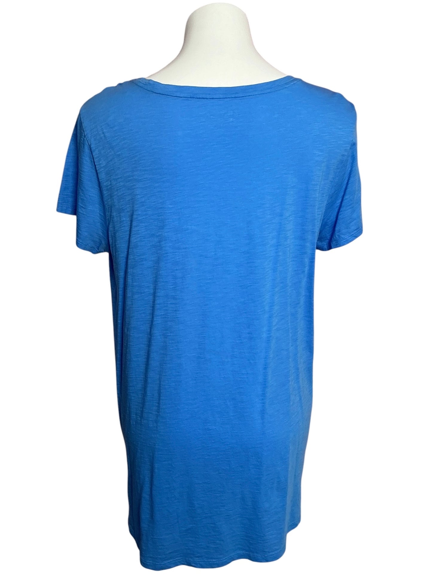 Lilly Pulitzer Etta Scoop Neck Top Barton Blue - Size XL