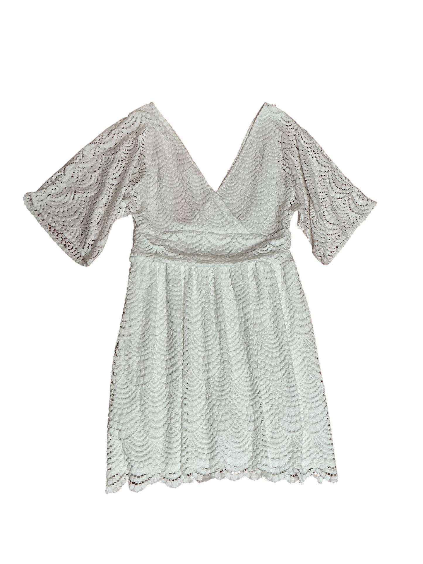 Lilly Pulitzer Parigi Skort Romper Resort White Scalloped Shell Lace - Size M