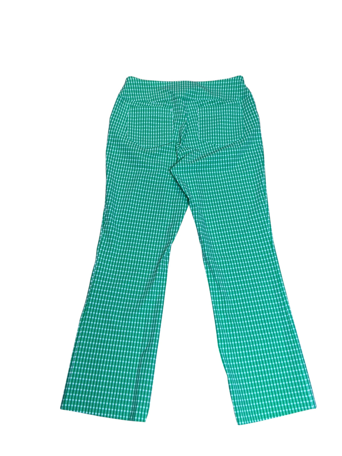Lilly Pulitzer NWT Corso Kick Flare Pant Fauna Green Performance Gingham - Size 10