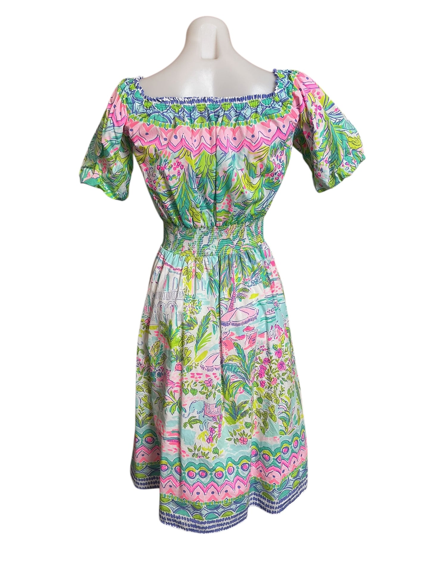 Lilly Pulitzer Camille Dress - Multi Island Hopping Engineered Dress - Size S